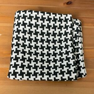 Black and white throw pillow, 19 inch square, unzips for cleaning